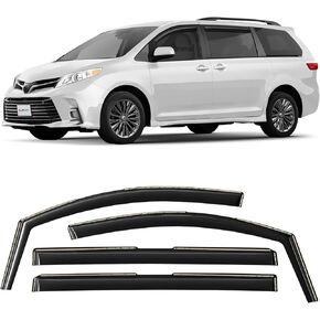 CLIM ART in-Channel Incredibly Durable Rain Guards for Toyota Sequoia 2008-2022, Original Window Deflectors, Vent Window Visors, Vent Deflector, 4 pcs. - 608303