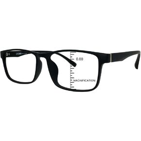ProEyes Concord, Big Men Progressive Blue Light Blocking Readers, Anti-Reflective, 0 Power on Top Lens