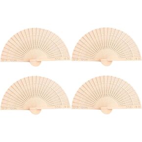 12 Pack Vintage Wooden Folding Fans Handheld Chinese Sandalwood Fan for Wedding Decoration Baby Shower Birthday Favor