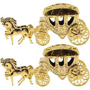 jojofuny 2pcs packaging boxes Candy Wrapping Holder Cookie Chocolate Aging Party Exquisite Creative Valentines Figurine Shower Shape Royal Horse Case Decorations - Romantic Carriage