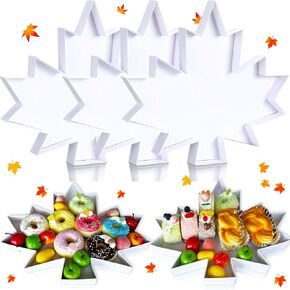 3 Pcs Thanksgiving Serving Platter Thanksgiving Cardboard Letters Serving Tray Maple Leaf Shaped Charcuterie Board Box Snack Cheese Dish Plate for Thanksgiving Fall Autumn Harvest Favors in Kuwait