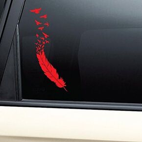 Birds of a Feather Vinyl Decal Laptop Car Truck Bumper Window Sticker - Red