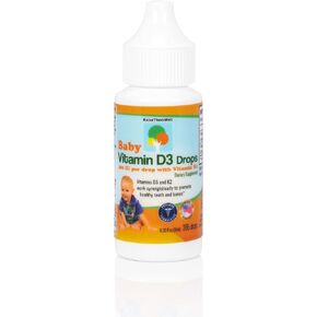 Raise Them Well- Vitamin D and K Drops for Bone and Teeth Health, 365 Servings, 0.36 fl/oz