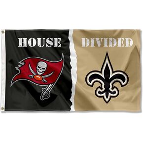 WinCraft Buccaneers and Saints House Divided Flag Rivalry Banner