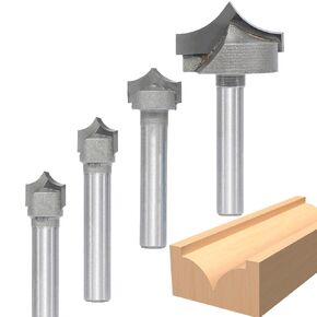 2pcs Finger Pull Router Bits Set 1/2 Inch Shank,Drawer Pull Bit for Wood Finger Grip & Wooden Handle Molding,YG6X Carbide Tipped