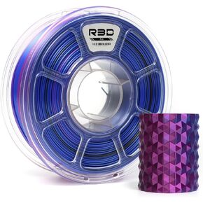 R3D Tri Color Silk PLA Filament, Co-Extrusion 3D Printer Filament 1.75mm, 30-370 mm/s High Speed PLA, Dimensional Accuracy +/- 0.02 mm, 1KG Plastic Spool (Silk Gold-Green-Black)