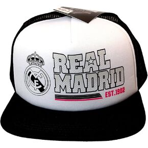 Compatible with RHINOXGROUP Real Madrid C.F. Authentic Official Licensed Soccer Cap (One Size, Real Madrid 9) White