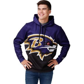 FOCO Baltimore Ravens NFL Mens Bold Logo Hoodie - L