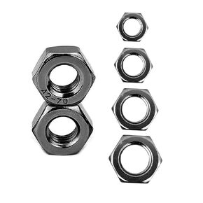 QISHENG 100 PCS #6-32 Stainless Steel SAE Hex Nuts,Stainless Steel 18-8 A2(304) Nut,Home Nut