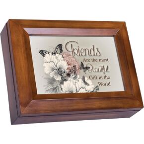 Cottage Garden Friends Beautiful Gift Wood Finish Jewelry Music Box Plays You are My Sunshine