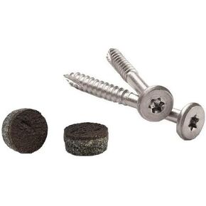 Pro Plug System for Fascia Plug and Screw Kit - Trex Lava Rock Fascia Plugs and Stainless Steel Screws- 9 x 1-7/8 T-20 Star Dr- 100 Pieces