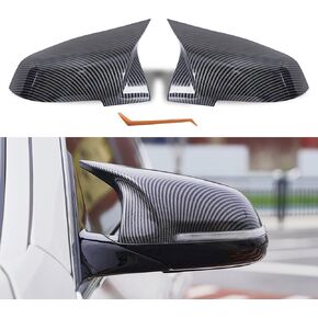 BDBO Mirror Caps for BMW F10 - Durable Quanlity Carbon Fiber Look, Mirror Covers Compatible with F10 F11 F18 5-Series LCI F07 5-Series GT 2014-2018 - Upgrade Your Ride Now