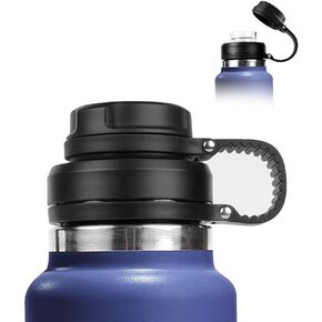 Spout Lid for Wide Mouth Sport Water Bottles，Replacement Chug Lid Compatible with HydroFlask Wide Mouth 12/18/32/40/64oz and Yeti Yonder 20/25/34/50 oz，Leak Proof and Spill Proof