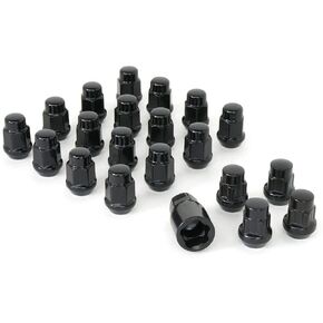 2013-2024 Dodge Durango Bulge Acorn Lug Nuts & Wheel Locks Kit (Black)