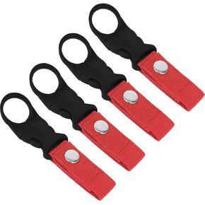 4Pack Water Bottle Clips,Portable Water Bottle Ring Holder Hanging Buckle Clip Nylon Webbing Strap for Outdoor Camping Hiking Mountaineering