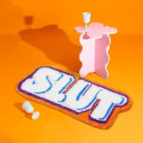Pink Cute Bathroom Rugs Non Slip, Extra Soft Funky Funny Bath Mat For Bathroom Floor Decor, Luxury Microfiber Absorbent Cool Rug For Tub Shower Bedroom Living Room, Machine Washable, 34" x 17"
