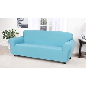 Madison Jersey Sofa Slipcover, Aqua
