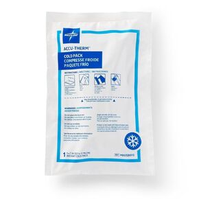 Medline Accu-Therm Heavyweight Jr. Instant Cold Pack, 5 Inches x 7 Inches, Non-Insulated, Single Use, Case of 16 Each