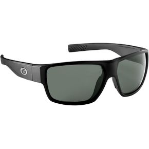 Flying Fisherman Granders Polarized Square Sunglasses, Matte Black Frame/Smoke Lens, Large
