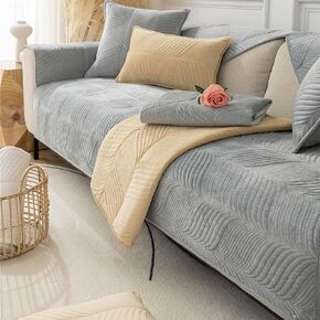 Sofa Couch Cover for sectional Sofa l Shape ，Non Slip Couch Cover Washable ，All Seasons Generic Sofa Protector,A-35.4x63in/90x160cm