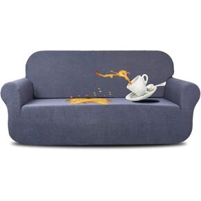 Waterproof Sofa Cover Water Repellent Couch Cover for 3 Cushion Couch High Stretch Sofa Slipcover Pets Dogs Cats Proof Furniture Protector Non Slip Covers for Sofa (Sofa, Gray)