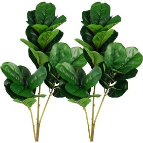 Melorca&Guilla Artificial Tree,42" Fiddle Leaf Fig Tree Artificial Ficus Lyrata Fake Tree Without Pot,Faux Fiddle Leaf Fig Trees for Shop Garden Office Home Décor