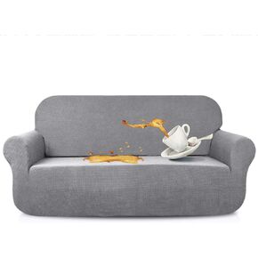 Stretch Large Sofa Cover Water-Repellent Couch Covers Dog Cat Pet Proof Couch Slipcovers Protectors (XL Sofa, Light Gray)