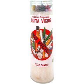 Quit Addiction-Palm Wax Spiritual Intention Spell Candle-[White] | Vela CASA ESOTERICA PERFUMADA- (QUITA VICIOS)