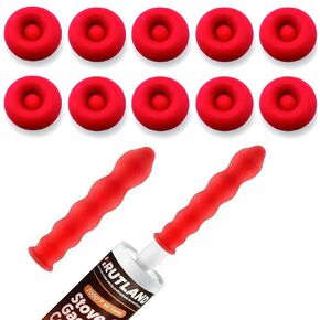 Caulk Cap, Caulk Saver Cap, Caulk Saving Cap, Caulking Tube Covers, Caulk Saver Cover for Sealing and Preserving, Red (10 Pieces)
