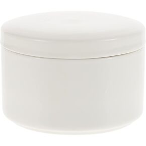 LIFKOME Ceramic Jewelry Box, White, 3.2x3.2x1.8 inches, Ring Holder, Storage