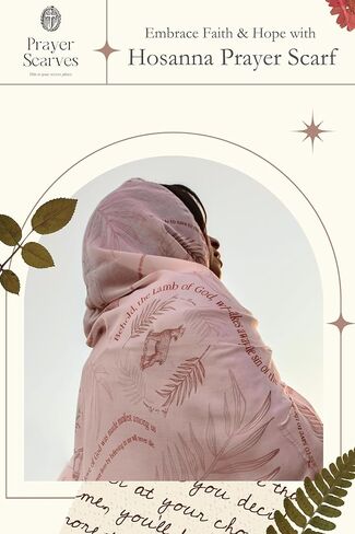 Hosanna Christian Gift for Women Scarf - Large, Lightweight Bible Verse Shawl, 35x70", Jesus's Love Prayer Shawl in Kuwait