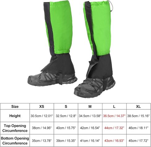 PATIKIL Leg Gaiters, Shoe Covers Hiking Gaiters Snow Boot Gaiter for Men & Women in Saudi Arabia