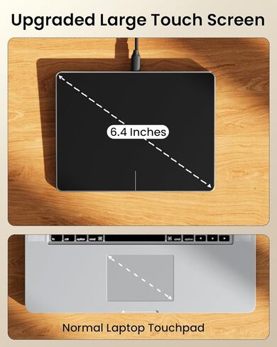 لوحة تتبع سلكية ProtoArc لأجهزة Mac، لوحة لمس T1-A عالية الدقة لأجهزة Mac، ماوس USB نحيف بلوحة لمس مع نظام ملاحة متعدد اللمس لجهاز MacBook Air/MacBook Pro/iMac/Mac Mini، فضي in Kuwait