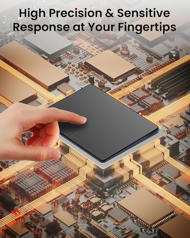 لوحة تتبع سلكية ProtoArc لأجهزة Mac، لوحة لمس T1-A عالية الدقة لأجهزة Mac، ماوس USB نحيف بلوحة لمس مع نظام ملاحة متعدد اللمس لجهاز MacBook Air/MacBook Pro/iMac/Mac Mini، فضي in Kuwait