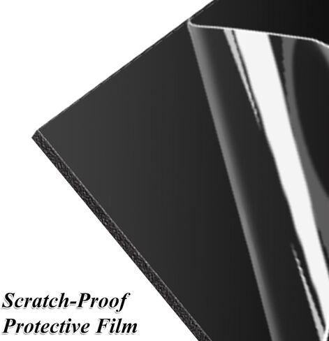 4 Pack 12 x 12 Inch ABS Plastic Sheet, 1/4 Inch Thick Moldable Plastic Sheet, Black ABS Sheet for Crafts Decors DIY Home Decor in Saudi Arabia