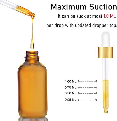 2 oz Dropper Bottle, Purple Glass Eye Dropper Bottles with Golden Top Cap for Essential Oils, 24 pack Tincture Bottle with Labels and Funnel in Saudi Arabia