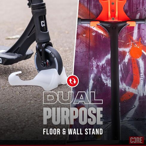 حامل سكوتر CORE Stunt - حامل عجلة سكوتر عالمي وحامل على الحائط، حامل سكوتر 2 في 1، يناسب جميع أحجام العجلات، قفل سكوتر معلق على الحائط in Kuwait