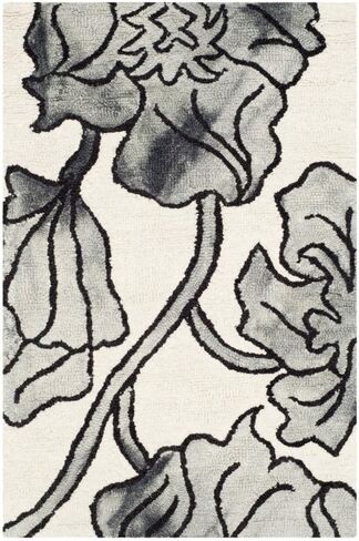 SAFAVIEH Dip Dye Collection Accent Rug - 2' x 3', Ivory & Light Green, Handmade Floral Watercolor Wool, Ideal for High Traffic Areas in Entryway, Living Room, Bedroom (DDY683B) in Saudi Arabia