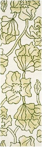 SAFAVIEH Dip Dye Collection Accent Rug - 2' x 3', Ivory & Light Green, Handmade Floral Watercolor Wool, Ideal for High Traffic Areas in Entryway, Living Room, Bedroom (DDY683B) in Saudi Arabia