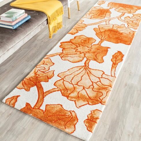 SAFAVIEH Dip Dye Collection Accent Rug - 2' x 3', Ivory & Light Green, Handmade Floral Watercolor Wool, Ideal for High Traffic Areas in Entryway, Living Room, Bedroom (DDY683B) in Saudi Arabia