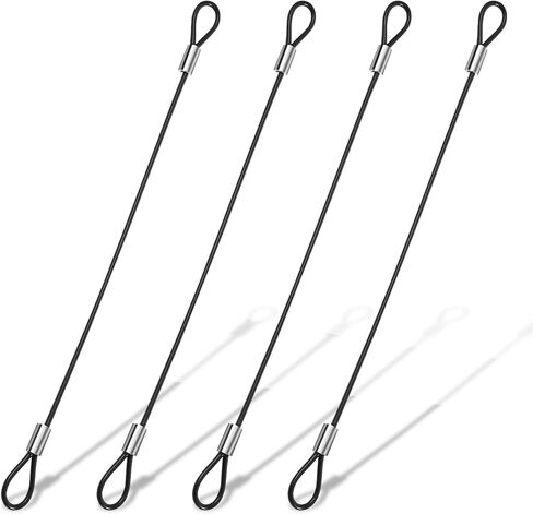 5PCS Safety Cable Lock with Loops 8 inch Steel Cable for Locks Luggage Lock Security Wire Rope with Double Loop Safety Cable Lock Braided Steel Coated Safety Cable for Stage Lighting Luggage Lock in Saudi Arabia