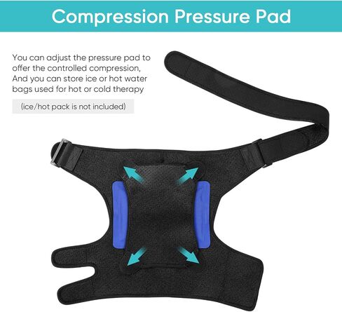 Health Gear Shoulder Support, Dislocated Shoulder Brace, Shoulder Brace for Arthritis, Improved Pressurized Punched Breathable Shoulder Protector L Code (chest: 39-55in) Black in Saudi Arabia