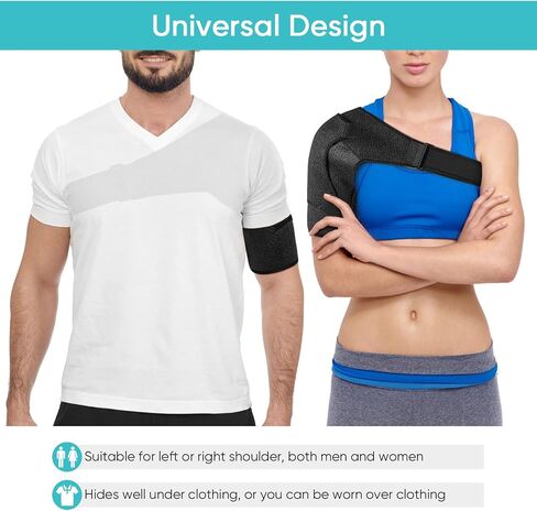 Health Gear Shoulder Support, Dislocated Shoulder Brace, Shoulder Brace for Arthritis, Improved Pressurized Punched Breathable Shoulder Protector L Code (chest: 39-55in) Black in Saudi Arabia