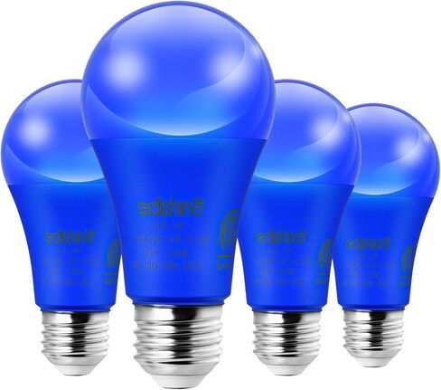 EDISHINE Halloween Orange LED Light Bulbs, 14W Orange Bulb Equivalent 100W Colored Light Bulb, E26 Base A19 Light Bulbs for Halloween Decoration, Holiday Lighting, Porch Patio, 4 Pack in Saudi Arabia