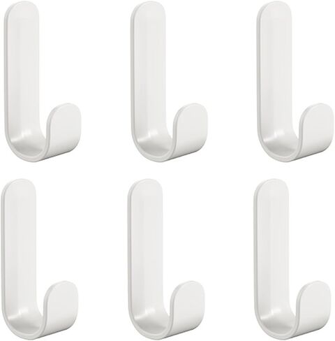 Shower Hooks for Inside Shower Adhesive Wall Hooks for Hanging Key Holder Wall Mount Utility Hooks No Damage for Bathroom Kitchen Living Room Office (6 PCS) Grey in Saudi Arabia