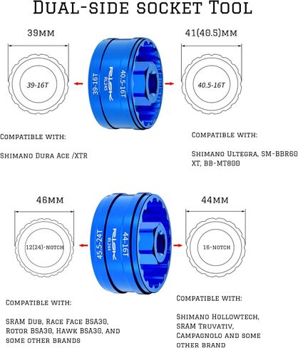 16 Notch 44mm and 12(24) Notch 46mm Bottom Bracket Tool with Retaining System… in Saudi Arabia