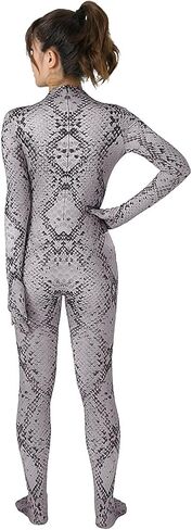 GREUS Halloween Python Cosplay One-piece Tights Snake Print Woman Costume Bodysuits Animal Outfit Snake Dress up Suits in Kuwait
