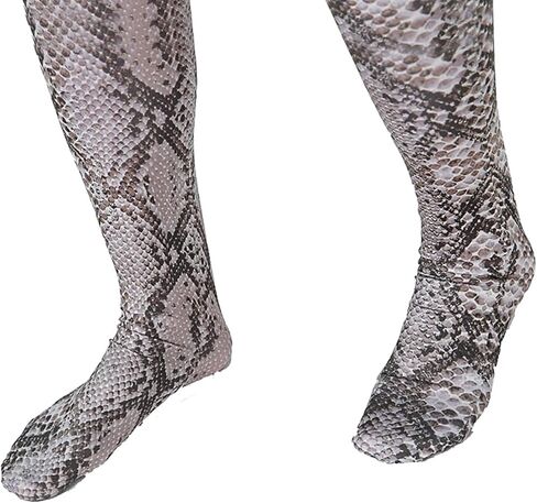 GREUS Halloween Python Cosplay One-piece Tights Snake Print Woman Costume Bodysuits Animal Outfit Snake Dress up Suits in Kuwait