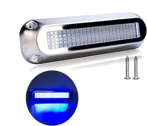 LED Underwater Light for Boats 316 Stainless Steel Boat Transom Mount Light, Waterproof LED Lights/Marine Lights 10-30V，for Stern Interior Navigation Deck Courtesy Night Fishing (White) in Kuwait