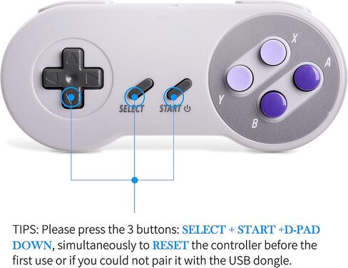 2.4 GHz Wireless SNES Switch Online Controller, USB Receiver, Compatible with Switch/Switch OLED, PC, Mac OS, Android, Steam Deck, Raspberry Pi (Rechargeable) (Plug and Play) (2 Pack) Multicolor in Saudi Arabia